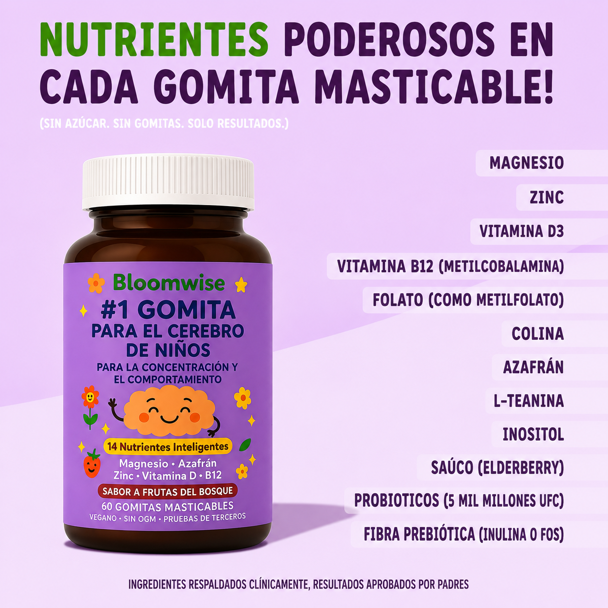 Gomitas de azafrán para mejorar el estado de ánimo y la concentración en niños